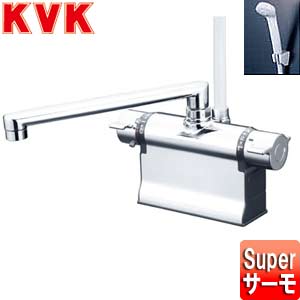[撥水加工CP]浴室用蛇口 KF3011Tシリーズ[台][浴槽・洗い場兼用][サーモデッキシャワー混合水栓][首長240mm][可変ピッチ式][一般地]