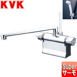 [撥水加工CP]浴室用蛇口 KF3011Tシリーズ[台][浴槽・洗い場兼用][サーモデッキシャワー混合水栓][首長300mm][可変ピッチ式][一般地]