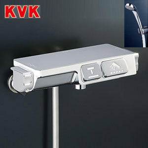 浴室用蛇口 楽ダスシリーズ[壁][洗い場専用][サーモスタット付シャワーバス混合水栓(ワンタッチ式)]