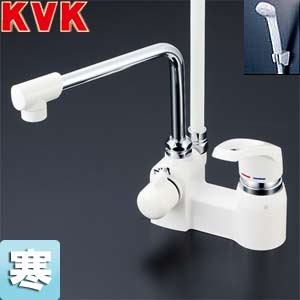 浴室用蛇口 KF6004シリーズ[台][浴槽・洗い場兼用][[シングルレバー式シャワー混合水栓][首長190mm][湯水芯100mm][寒冷地]