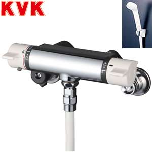 浴室用蛇口[壁][シャワー専用][KF800シリーズ][サーモスタット混合水栓][めっき仕様][スパウトなし][寒冷地]