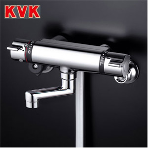 浴室用蛇口[壁][洗い場専用][KF800Tシリーズ][サーモスタット付シャワーバス混合水栓][めっき仕様][一般地]