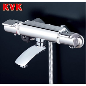 浴室用蛇口[壁][洗い場専用][KF890シリーズ][サーモスタット付シャワーバス混合水栓][めっき仕様][一般地]