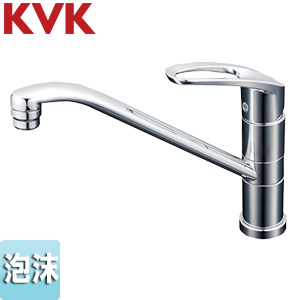 キッチン用蛇口[台][シングルレバー式混合栓][200mmパイプ付][泡沫][寒冷地]