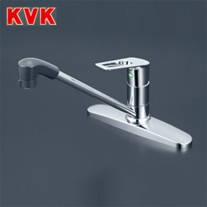 キッチン用蛇口[台][シングルレバー混合水栓][流し台用][eレバー][NSFシャワー][首振りシャワーヘッド][湯水芯204mm][一般地]