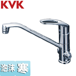 キッチン用蛇口[台][シングルレバー式混合栓][止水栓付][泡沫][eレバー][寒冷地]