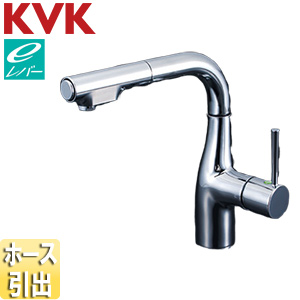 キッチン用蛇口[台][シングルレバー式シャワー付混合水栓][200mmパイプ付][eレバー][一般地]