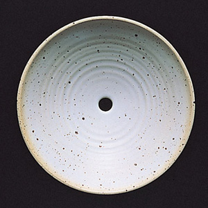 ●手洗器単品[ベッセル式][丸形][φ350][常滑焼][創の美 産地別シリーズ][陶房杉][白艶消]