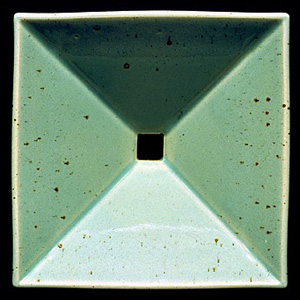 ●手洗器単品[ベッセル式][角形][250×250][常滑焼][創の美 産地別シリーズ][陶房杉][貫入青磁]