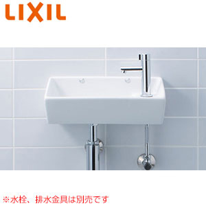 手洗器単品[壁掛式][角形][水栓取付穴径:φ27][右側1ヶ所]