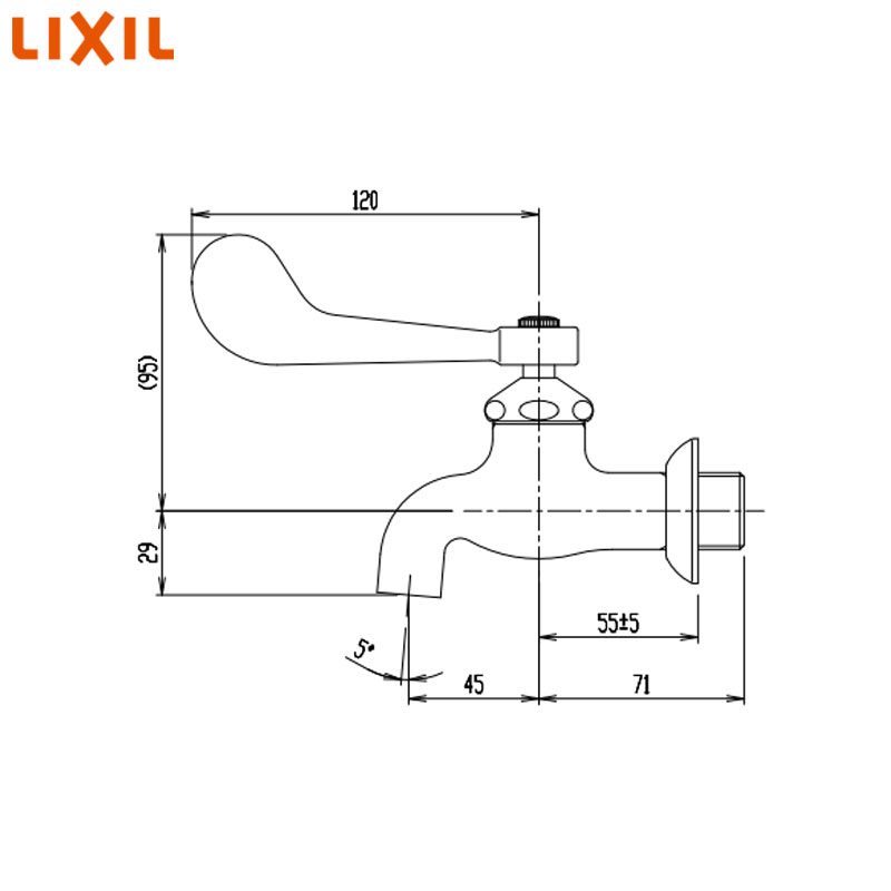 ユーティリティ用蛇口[壁][単水栓][横水栓][レバー式][一般地寒冷地共用]