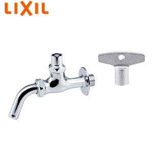 ユーティリティ用蛇口[壁][横水栓][キー式][吐水口回転式][節水コマ][一般地寒冷地共用]