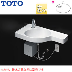 洗面器単品[壁掛式][カウンター一体形][コーナー][左タイプ][樹脂製][水栓取付穴径:φ28][左側1ヶ所][ホワイト]