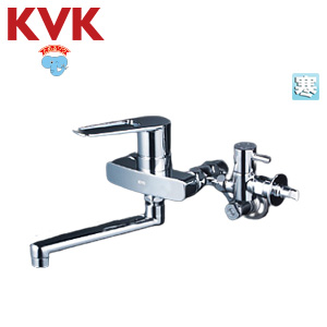キッチン用蛇口[壁][シングルレバー混合水栓][分岐口付][スパウト170mm][寒冷地]