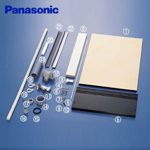 シンク下設置部材キット[ブラック][ビルトイン食洗機部材]
