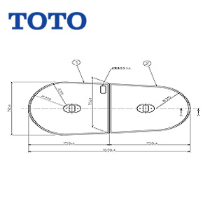ふろふた[組みふた][2枚組][1500mm×750mm][ホワイト][ラフィア用][浴槽部材]