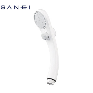 シャワーヘッド[低水圧用][ストップ][アダプター付][ホワイト]