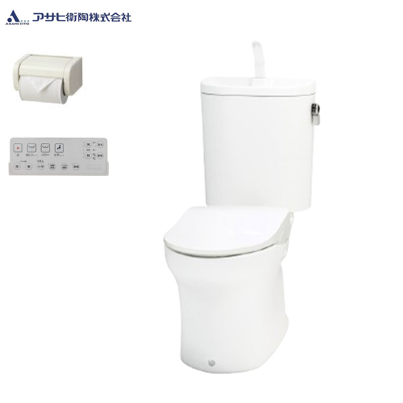 組み合わせトイレセット エディ848+サンウォッシュ[床:排水芯200mm][手洗い有り][紙巻器付][リモコンタイプ][ラブリーホワイト]