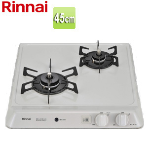 ビルトインガスコンロ ドロップインシリーズ[45cm][乾電池][ホーロートップ:シェルグレー][ごとく:ホーロー]