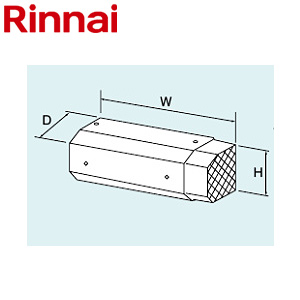 側方排気アダプタ[200×506.5×86][RUFH-Aシリーズ][給湯器部材]