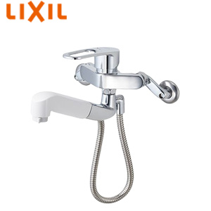 キッチン用蛇口 クロマーレS[壁][シングルレバー混合水栓][エコハンドル][シャワー付][ホース引出式][スパウト181mm][一般地]