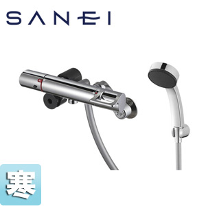 浴室用蛇口[壁][シャワー専用][サーモスタット混合水栓][スパウトなし][寒冷地]
