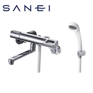 浴室用蛇口[壁][浴槽・洗い場兼用][サーモスタット付シャワーバス混合水栓][スパウト170mm][一般地]