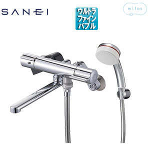浴室用蛇口[壁][浴槽・洗い場兼用][サーモスタット付シャワーバス混合水栓][ウルトラファインバブル付][ミスト][一般地]