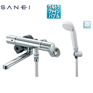 浴室用蛇口[壁][浴槽・洗い場兼用][サーモスタット付シャワーバス混合水栓][ウルトラファインバブル付][寒冷地]