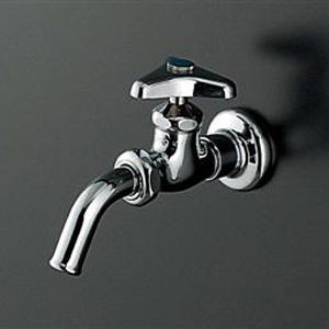 ユーティリティ用蛇口[壁][単水栓][13mm][横水栓][送り座付][吐水口回転][節水こま][一般地]