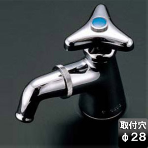 洗面用蛇口[台][単水栓][13mm][φ28][立水栓][節水こま][首長75mm][一般地]