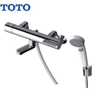 浴室用蛇口 GGシリーズ[壁][浴槽・洗い場兼用][サーモスタット付シャワーバス混合水栓][コンフォートウエーブクリックシャワー(樹脂)][スパウト70mm][一般地]