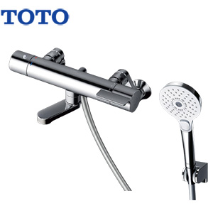 浴室用蛇口 GGシリーズ[壁][浴槽・洗い場兼用][サーモスタット付シャワーバス混合水栓][コンフォートウエーブ3モードめっき][スパウト70mm][一般地]