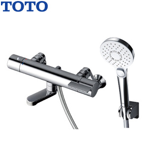 浴室用蛇口 GGシリーズ[壁][洗い場専用][サーモスタット付シャワーバス混合水栓][コンフォートウエーブクリックシャワー(めっき)][スパウト70mm][一般地]