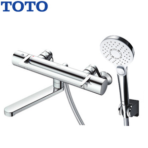 浴室用蛇口 GGシリーズ[壁][浴槽・洗い場兼用][サーモスタット付シャワーバス混合水栓][コンフォートウエーブクリックシャワー(めっき)][スパウト170mm][一般地]