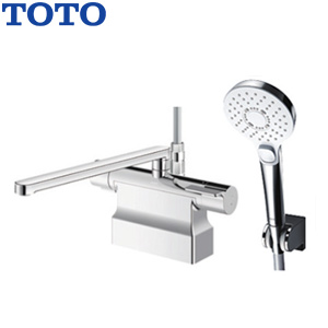 浴室用蛇口 GGシリーズ[台][サーモスタット混合水栓][取り替え兼用][コンフォートウエーブクリックシャワー(めっき)][スパウト300mm][可変ピッチ式][一般地]