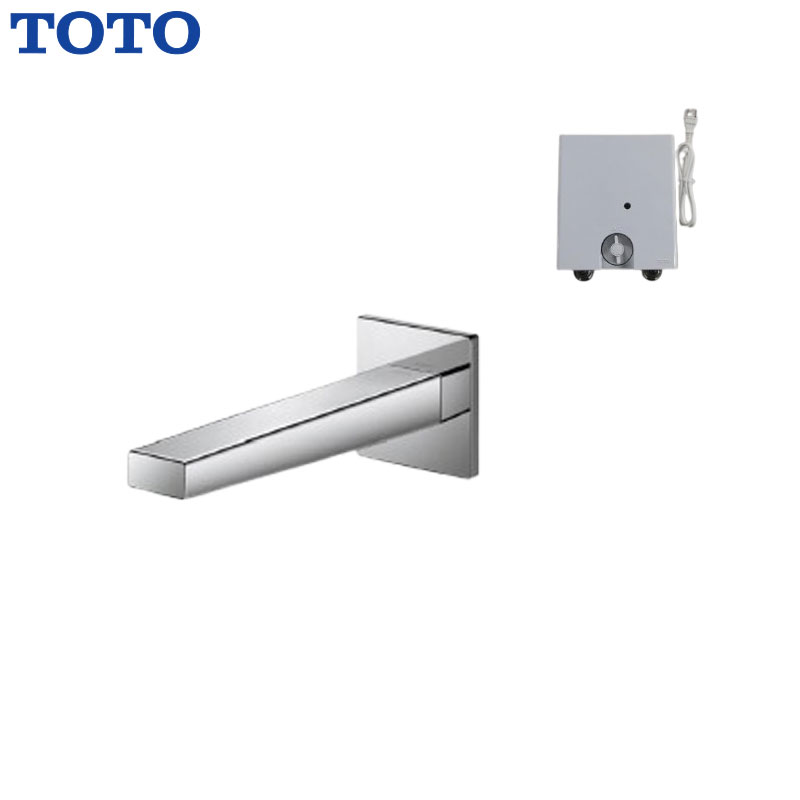 洗面用蛇口 アクアオート[壁][コンテンポラリタイプ(角)][自動水栓][混合水栓][AC100V][TLE25009JA][首長175mm][一般地]
