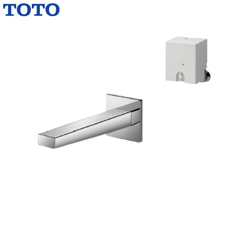 洗面用蛇口 アクアオート[壁][コンテンポラリタイプ(角)][自動水栓][混合水栓][発電タイプ][TLE25009JA][首長175mm][一般地]