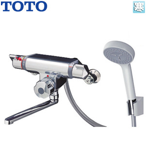 浴室用蛇口[壁][浴槽・洗い場兼用][サーモスタット付シャワーバス混合水栓][定量止水][コンフォートウエーブシャワー(樹脂)][スパウト170mm][寒冷地]