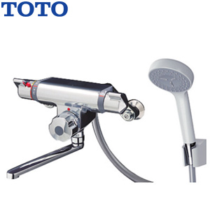 浴室用蛇口[壁][浴槽・洗い場兼用][サーモスタット付シャワーバス混合水栓][定量止水][コンフォートウエーブシャワー(樹脂)][スパウト170mm][一般地]