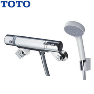 浴室用蛇口[壁][洗い場専用][パブリック][サーモスタット混合水栓][自閉式][シャワー側オートストップ][コンフォートウエーブシャワー(樹脂)][一般地]