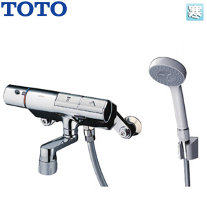 浴室用蛇口[壁][洗い場専用][サーモスタット付シャワーバス混合水栓][タッチスイッチ水栓][コンフォートウエーブシャワー(樹脂)][スパウト70mm][寒冷地]