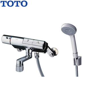 浴室用蛇口[壁][洗い場専用][サーモスタット付シャワーバス混合水栓][タッチスイッチ水栓][コンフォートウエーブシャワー(樹脂)][スパウト70mm][一般地]