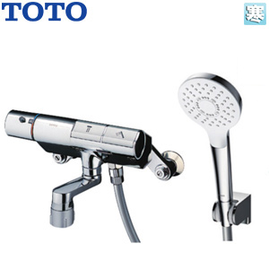 浴室用蛇口[壁][洗い場専用][サーモスタット付シャワーバス混合水栓][タッチスイッチ水栓][コンフォートウエーブシャワー(めっき)][スパウト70mm][寒冷地]