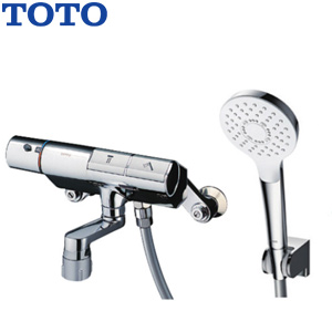 浴室用蛇口[壁][洗い場専用][サーモスタット付シャワーバス混合水栓][タッチスイッチ水栓][コンフォートウエーブシャワー(めっき)][スパウト70mm][一般地]