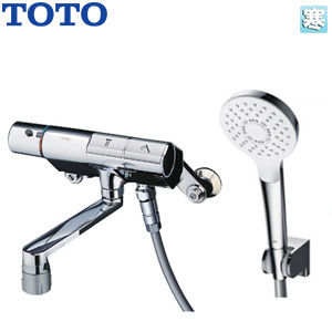 浴室用蛇口[壁][洗い場専用][サーモスタット付シャワーバス混合水栓][タッチスイッチ水栓][コンフォートウエーブシャワー(めっき)][スパウト170mm][寒冷地]