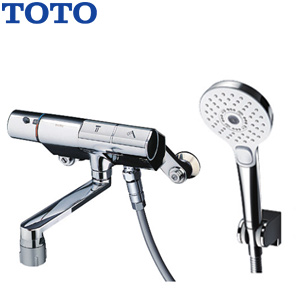 浴室用蛇口[壁][洗い場専用][サーモスタット付シャワーバス混合水栓][タッチスイッチ水栓][コンフォートウエーブ3モードシャワー(めっき)][スパウト170mm][一般地]