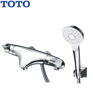 浴室用蛇口 ニューウエーブシリーズ[壁][洗い場専用][サーモスタット付シャワーバス混合水栓][コンフォートウエーブシャワー(めっき)][スパウト57mm][一般地]