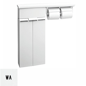 壁付収納棚[紙巻器付][ワンハンドカット機能付][インテリアリモコン対応][ホワイトのみ]