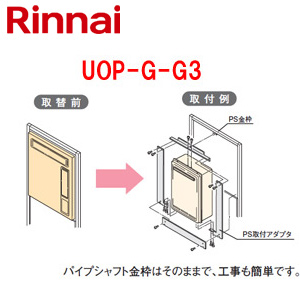 給湯器必要オプション[ガスターからリンナイへの取替][PS枠][PS設置型][給湯専用][給湯器部材]